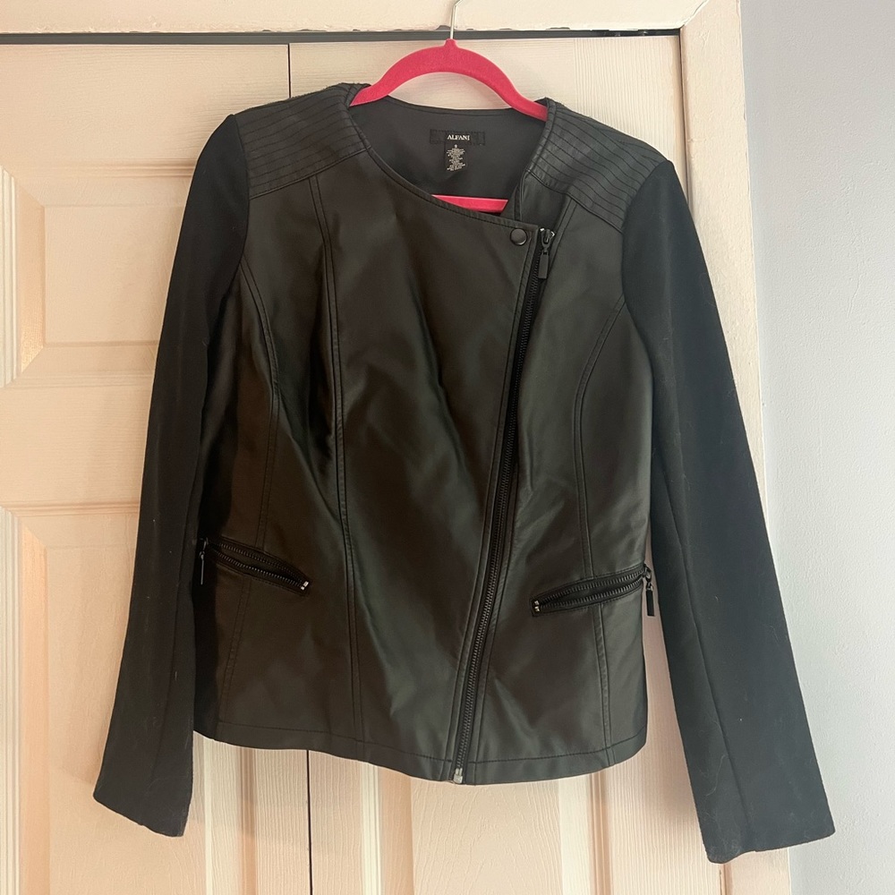 Rarely worn vegan leather jacket